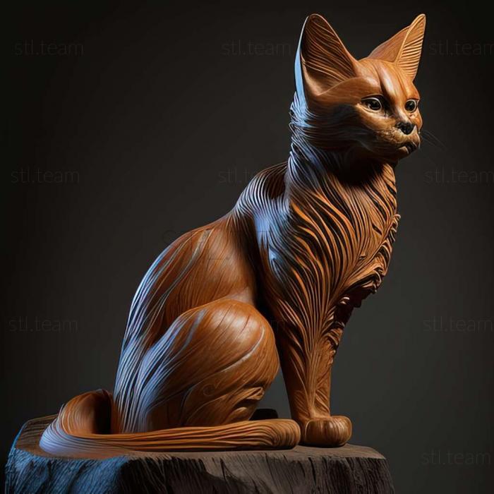 3D модель Сомалійська кішка (STL)